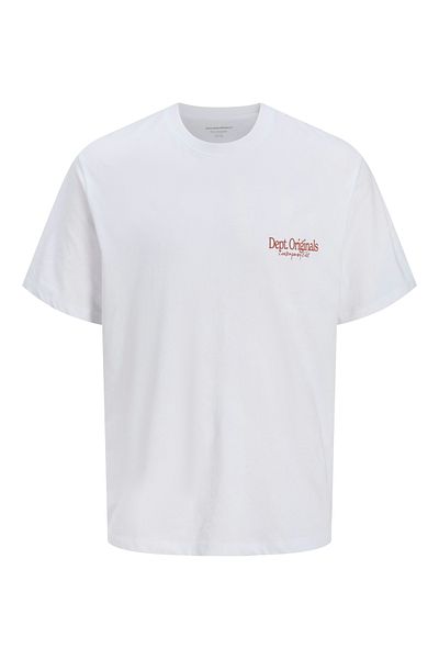 Jack & Jones Jorisaac Graffiti T-Shirt Ss Crew Neck Ln 12274188   - Bright White