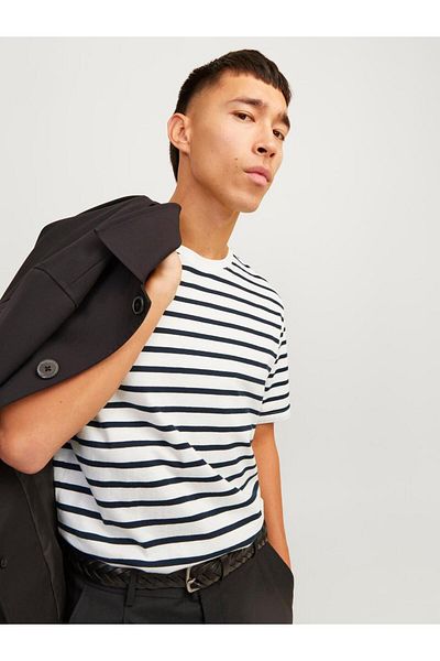 Jack & Jones Ανδρικό JJEORGANIC BASIC TEE - O-NECK NOOS T-shirt Navy Blue White