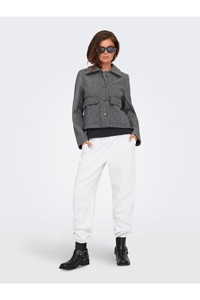 JDY Jdymellow L/S Frontpocket Jacket Otw Icc 15335623   Dark Gray