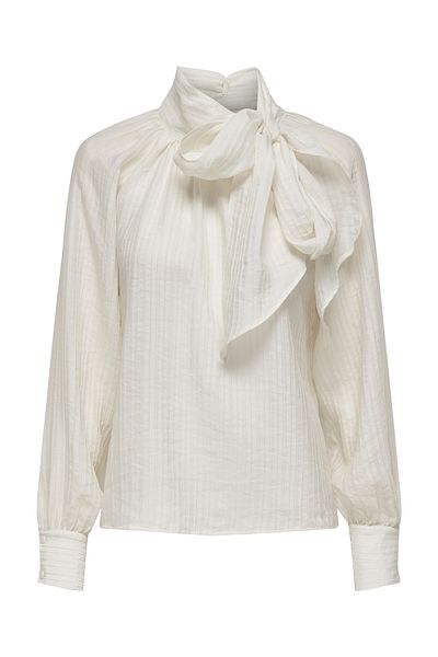 JDY Jdynadia L/S Bow Top Wvn 15339312   Cloud Dancer