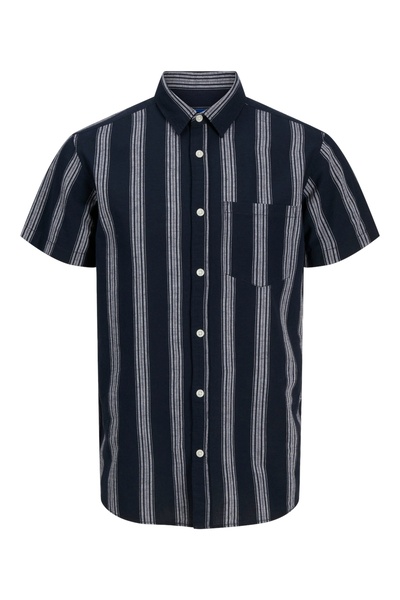 Jack & Jones Jorlinen Blend Stripe Shirt - Ss Ln Styd24 12256299   Fields of Rye