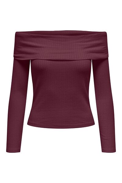JDY Jdyfransiska Off-Shoulder Top - L/S Cut Jrs Exp 15344029   Figure
