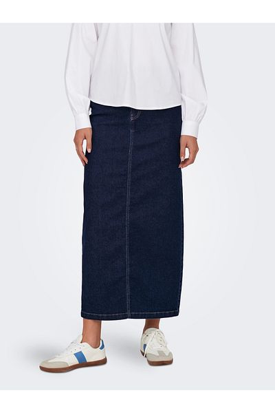 JDY Jdymoon - Dark Blue Denim Long Slit Skirt Hw 15335465
