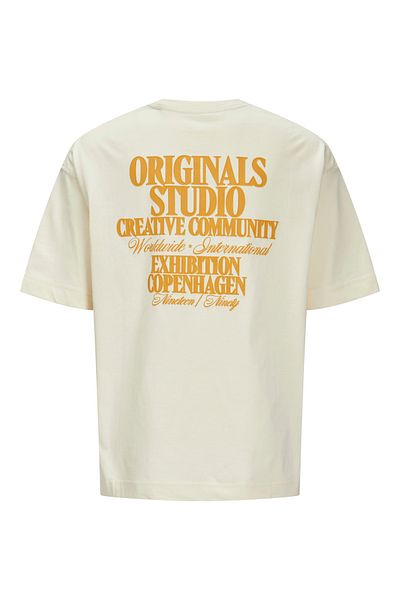 Jack & Jones JORROXBURY TYPE TEE SS CREW NECK JNR 12275948 Antique White