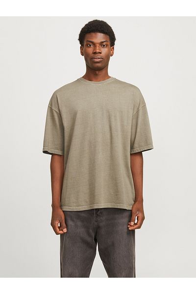 Jack & Jones JJECHARGE Faded O-Neck Tee – Noos 12268270   Silberner Salbei