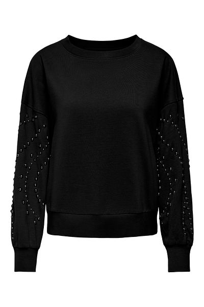 JDY Jdyray Jrs Exp 15347603   Black L/S Stud Sweatshirt