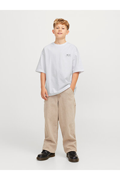Jack & Jones تي شيرت JORROXBURY Collage - رقبة دائرية SS، JNR 12268929   أبيض...