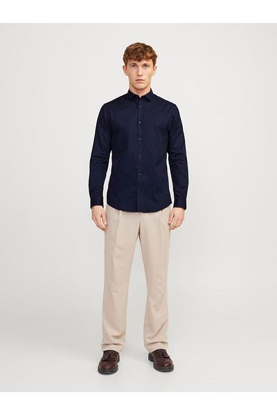 Jack & Jones Shirt CARDIFF Slimfit long-sleeved cotton shirt