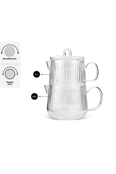 Karaca Aqualine Borosilicate Midi Glass Teapot