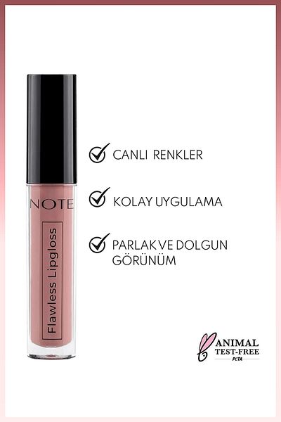NOTE Flawless Lipgloss Moisturizing Lip Gloss - 03 Dried Rose - Pink