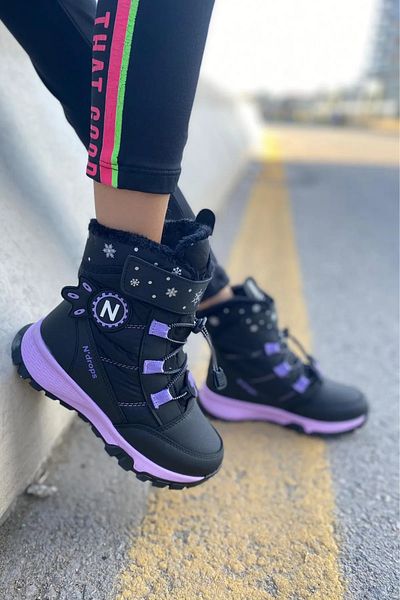 Black Ballos Kids Girls Boots