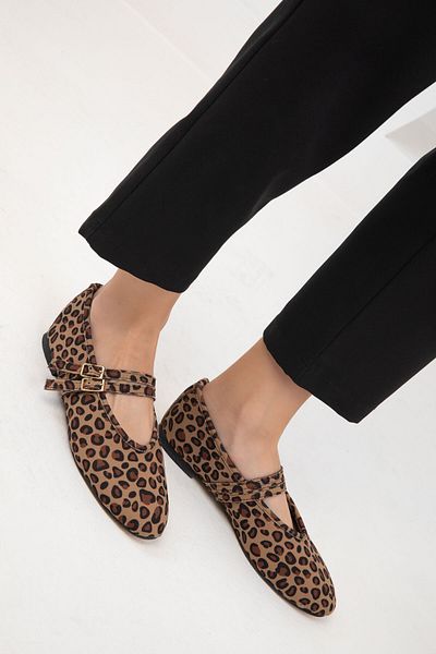 SOHO Ballerinas für Damen mit Leopardenmuster – 19937
