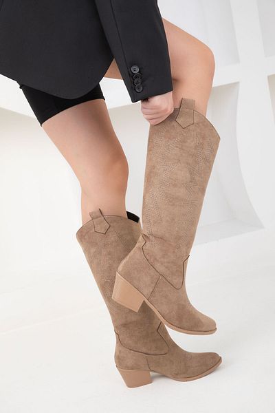 SOHO Damenstiefel aus Nerz-Wildleder – Modell 19920