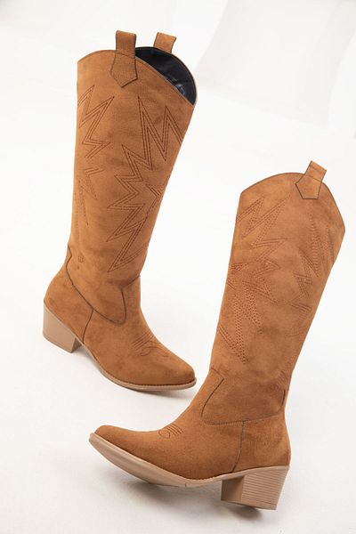 SOHO Damenstiefel aus hellbraunem Wildleder – Modell 19920