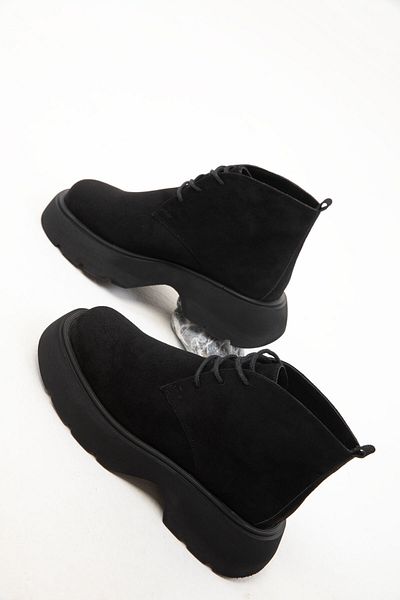 SOHO Black Suede Women's Boots - 19928 Model Bootie