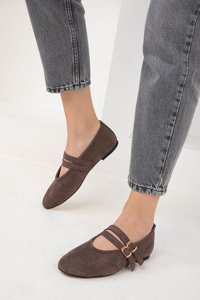 SOHO 19936 Model Brown Suede Women's Ballerinas