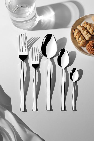 Nehir Elegant Plain - 30-piece Fork and Spoon Set for 6 People