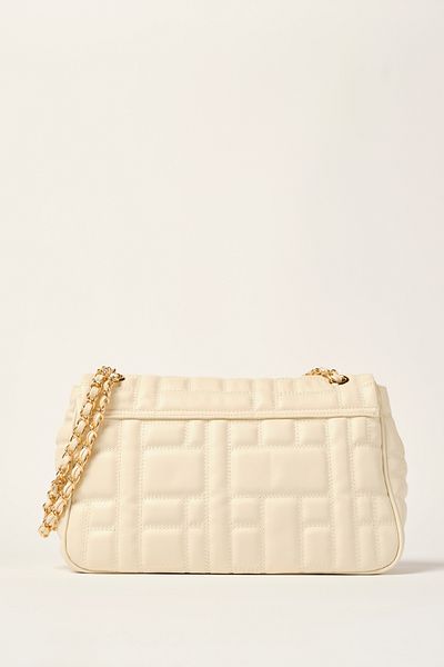 Ted Baker Large Shoulder Beige Quilted Bag - Tb 2289