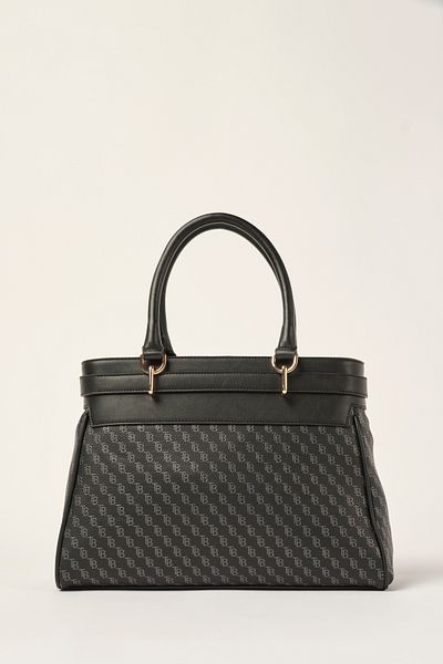 Ted Baker Schwarze Handtasche mit Doric-Monogramm 240412