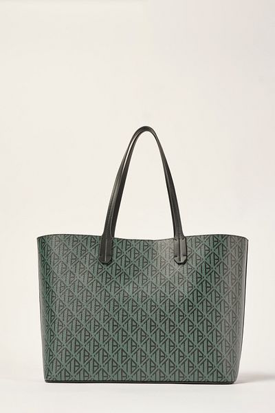 Ted Baker Tmavě zelená šikmá nákupní taška s monogramem 240415 -5