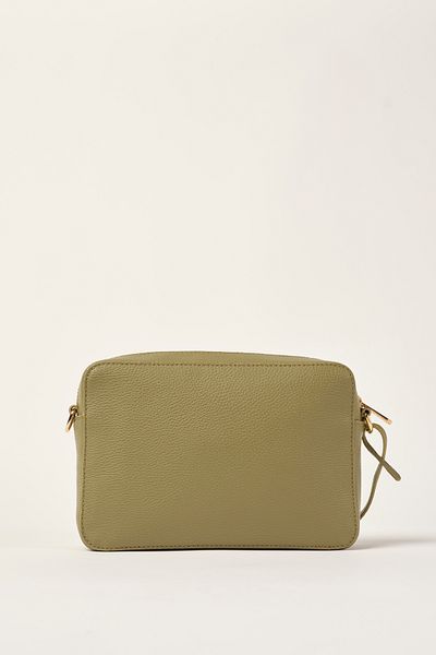 Ted Baker Geantă de cruce cu piele plutitoare verde deschis cu curea pentru cameră 8265
