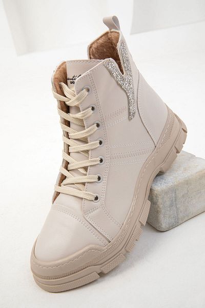 SOHO Beige Damenstiefel und Stiefeletten, Modell 19915