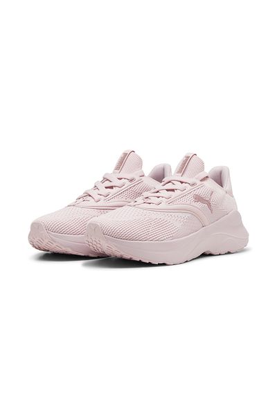 Puma Softride Mayve Wn s - شريحة منسوجة على شكل حيوان باللون الذهبي الوردي