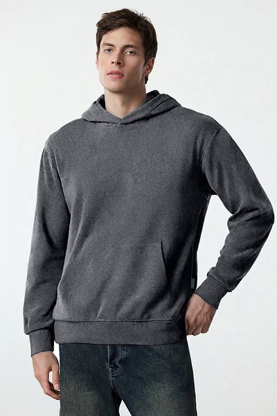 Trendyol Collection Φούτερ με κουκούλα Fleece Smoked Oversize - TMNAW25SW00115
