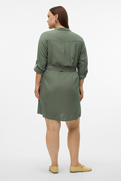 Veromoda Curve VMBUMPY L/S SHIRT DRESS WVN GA NOOS CUR