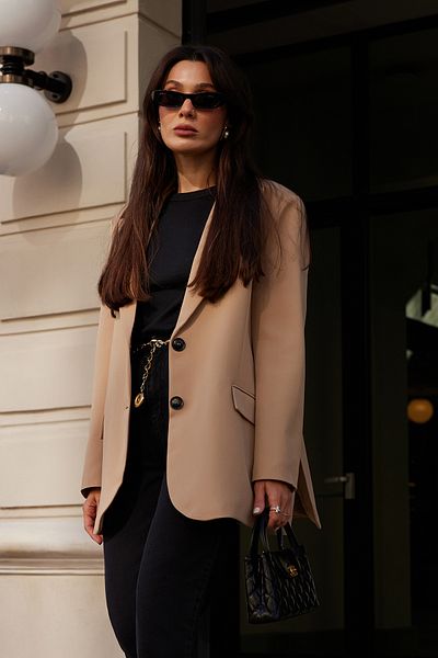 Trendyol Collection BeigeOversizeBlazer - Twoaw24bc00107