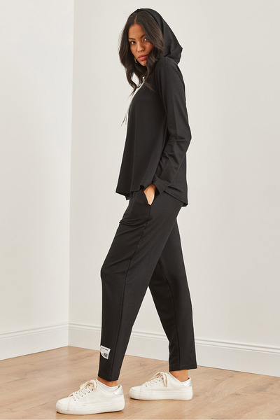 Olalook Dámská tepláková souprava Black Crest Detailed Lower Top Etkm- 0000074