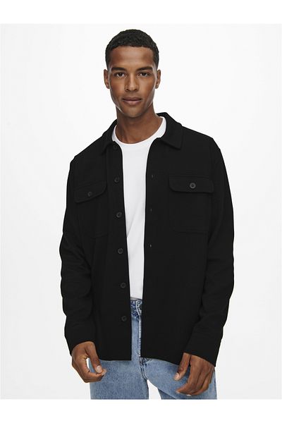 Only & Sons Горна риза Onsnewkodyl - Noos 22021279 Черен суичър