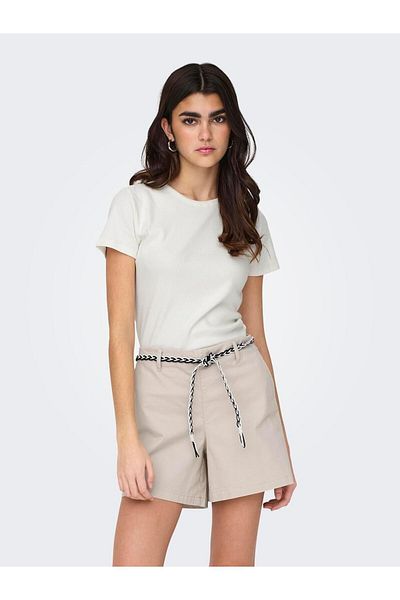 JDY Jdysolar Necktop - Jrs Noos 15314449   Cloud Dancer S/S O-Neck