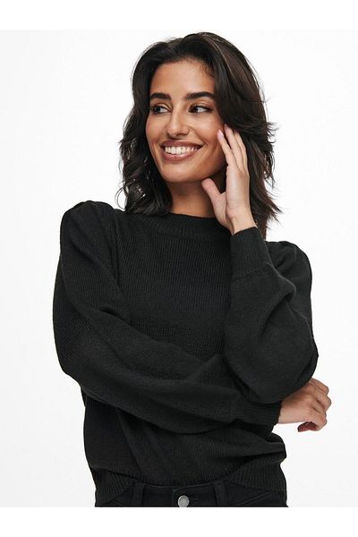 JDY Jdyrue Life - L/S Pullover Knt Noos 15216638   Black