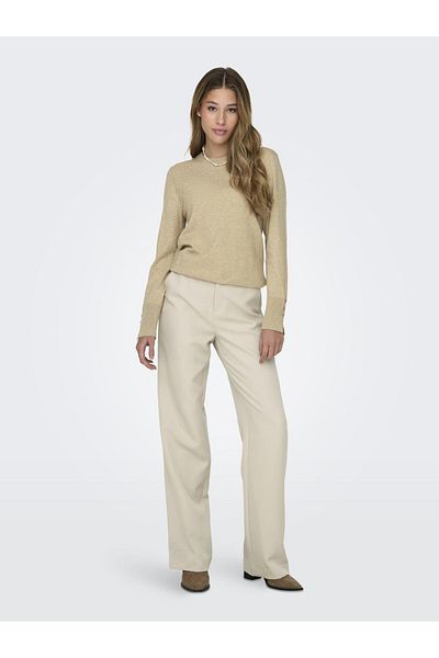 JDY Jdymalou L/S on Button Pullover Knt Noos 15312026   Irish Cream