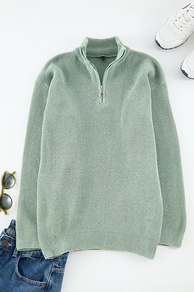Edit by Trendyol Πλεκτό πουλόβερ Mint Slim Fit - TMNAW25KZ00064
