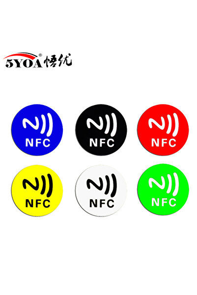 Choice 6Color-213 5YOA 6pcs NFC Ntag213 144 Bytes Wet Tag Stickers 13.56MHz I...