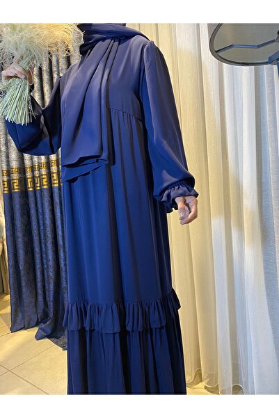 dekosonn Helin Model Elbise Ütü Sevmez Ferace Ipek Kumaş Harika Zeminli Ferac...