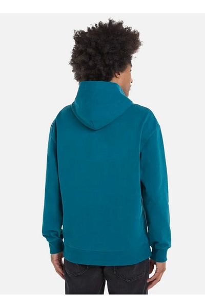Tommy Hilfiger Tjm Rlx Signature Hoodie Ext Men's Turquoise Sweatshirt Dm0Dm17990Ct0