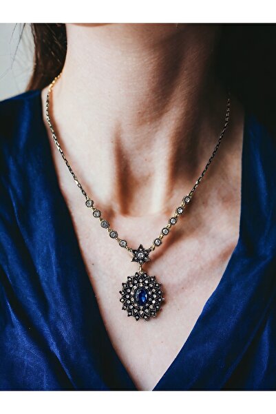 FAYRA ACCESSORIES Safir Taşlı Gerdanlık Kolye