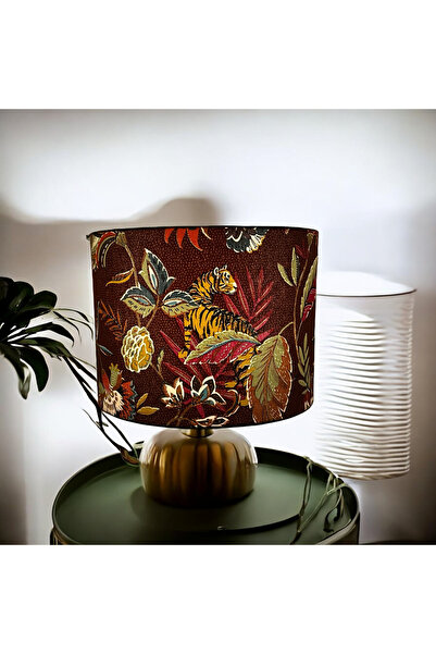 Genel Markalar Abajur Başlığı Bordo  EL YAPIMI(30 çap 20 yükseklik Silindir Ş...