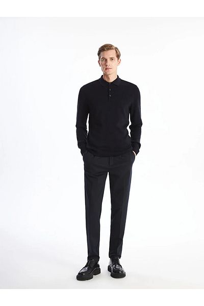 LC Waikiki Lcwaikiki - Classic Polo Collar Men's Knitwear Sweater, Long Sleeve Cent Trade