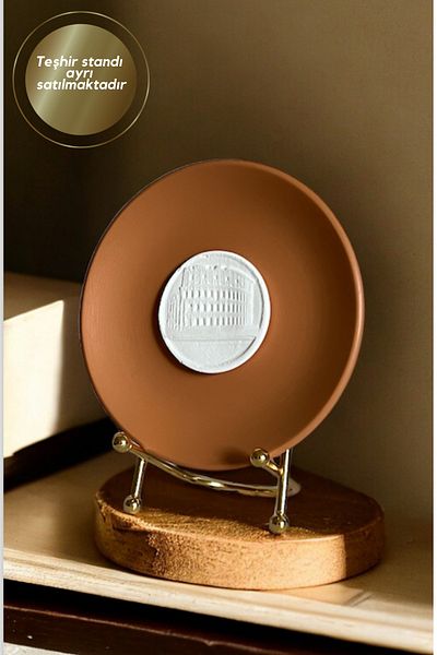 HOME DEKORİSTA Decorative Plate, Decorative Object, Brick Color Plate, Brick Color Decorative Object, Home Decorista