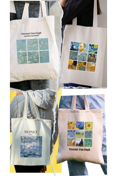 Saiza Van Gogh |   Series - 200 Gr Canvas Fabric Tote Bag