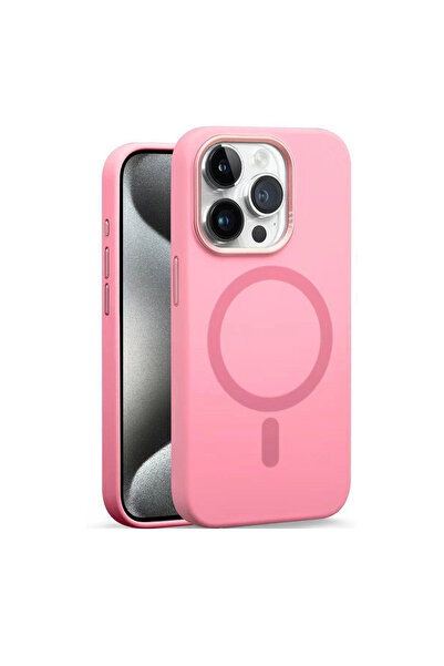 Mini and Kids İphone 14 Pro Telefon Silikon Telefon Kılıfı - Pembe