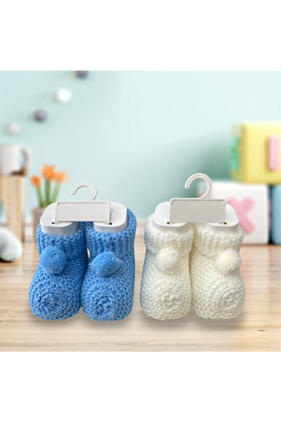 merdümek Bebek Patiği örgü 0-6 ay 2 adet - bebek hediyelik - yenidoğan bebek ...