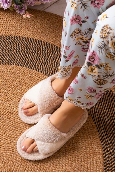 golder Téli Soft Twist Eva Sole vendéglátó hozomány női papucs - RED0003