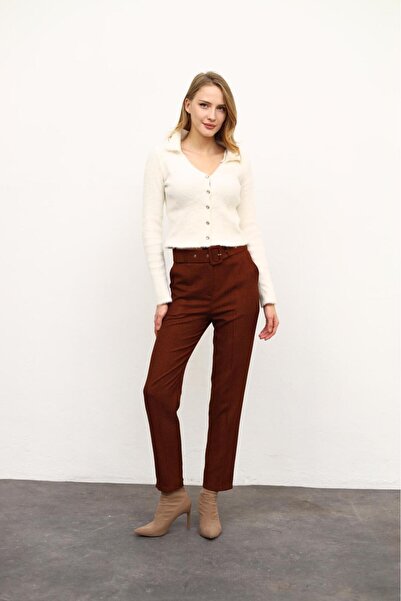 Carmena Vera Cigarette Fabric Trousers