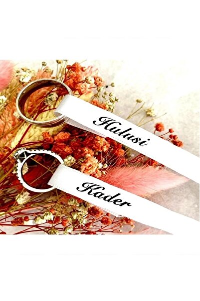 Genel Markalar Cırtlı Kişiye Özel Söz Nişan Isim Yazılı Yüzük Kurdelesi, Sate...