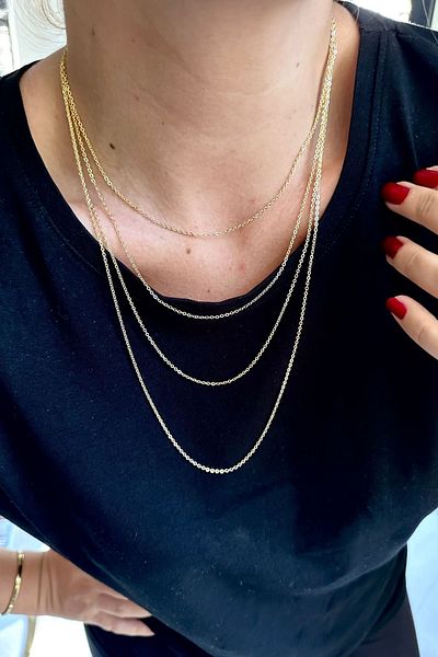 Trendy Butik قلادة سلسلة متعددة